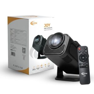 OTEK Joy Smart Portable Projector | Android 11, Native 720P HD with 4K Support | 3500 Lumens 200 ANSI | 5G WiFi & BT 5.4 | Mini Home Theater, Keystone, 180° Flip, Built-in Speaker