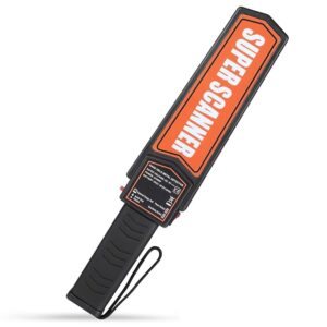 Secureye Hand Held Metal Detector Portable Light-Weight Security Scanner Wand with Adjustable Sensitivity Two Alarm Type Beep or Vibration for Office Bank Mall School Temple - S-HMD-100