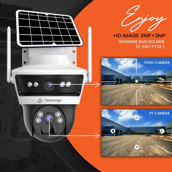Secureye 4G/5G Dual Lens Solar CCTV Camera -Solaris| Wireless Outdoor Security Camera | 350° PTZ, 2-Way Talk, Motion Detection | SD Card & Cloud Storage | Waterproof Solar-Powered Surveillance - Image 4